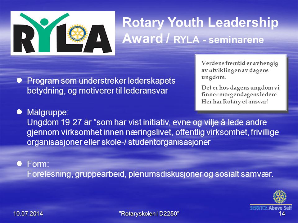 Rotary Youth Leadership Award / RYLA - seminarene