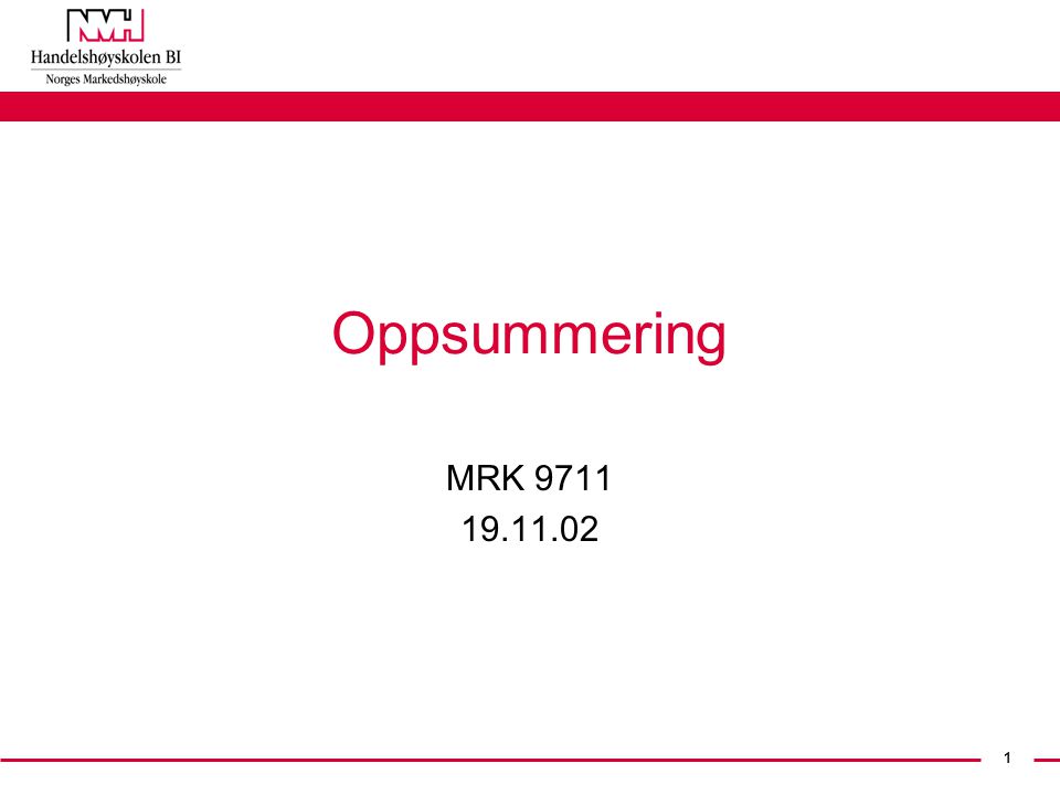 Oppsummering MRK