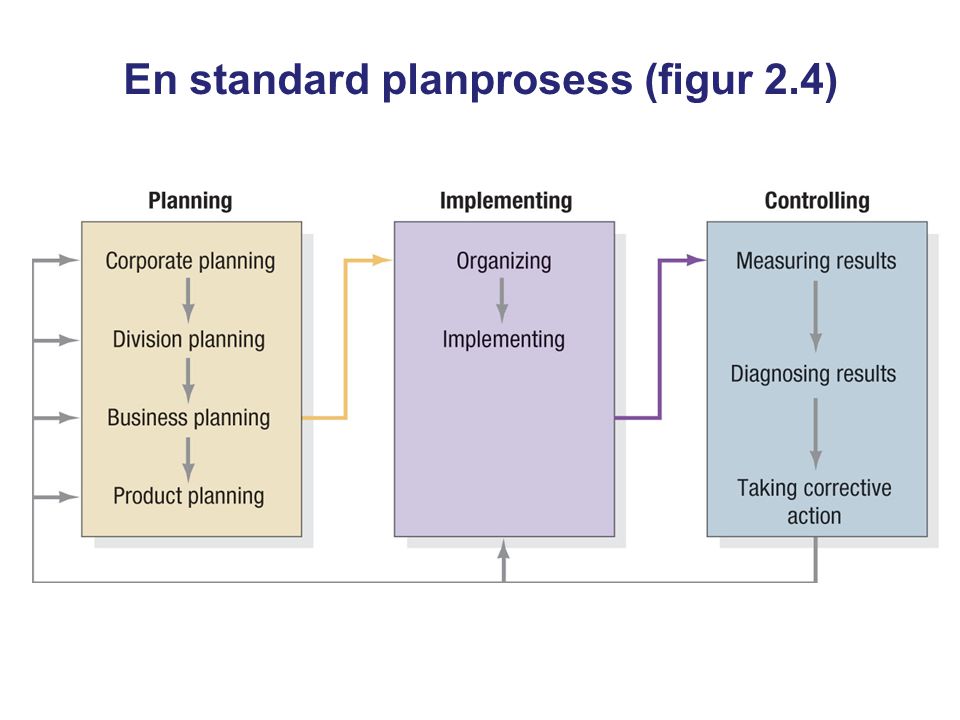 En standard planprosess (figur 2.4)