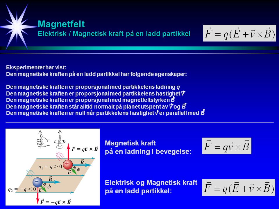 Magnetfelt Elektrisk / Magnetisk kraft på en ladd partikkel