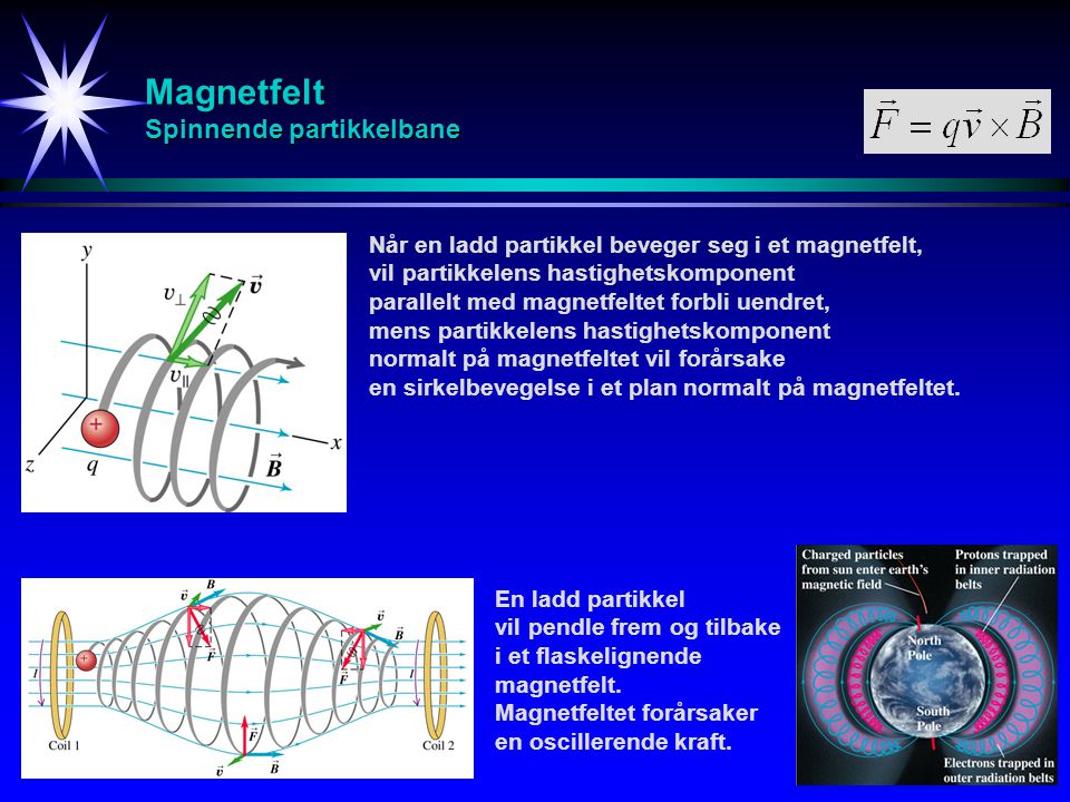Magnetfelt Spinnende partikkelbane