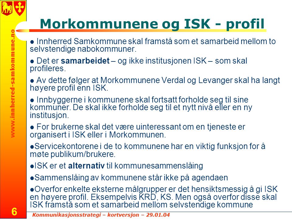 Morkommunene og ISK - profil