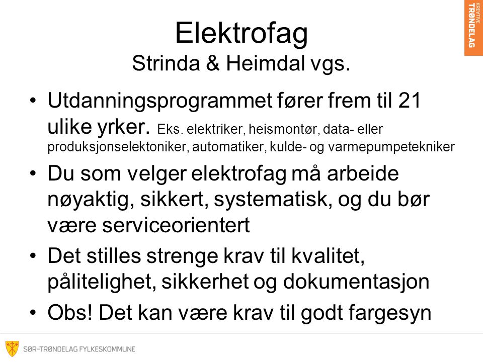 Elektrofag Strinda & Heimdal vgs.