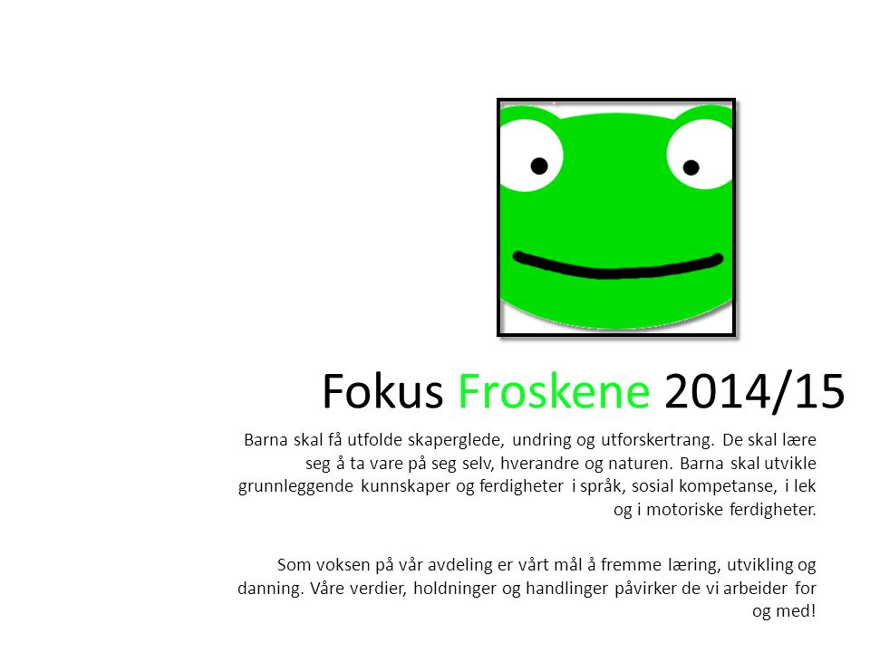 Fokus Froskene 2014/15