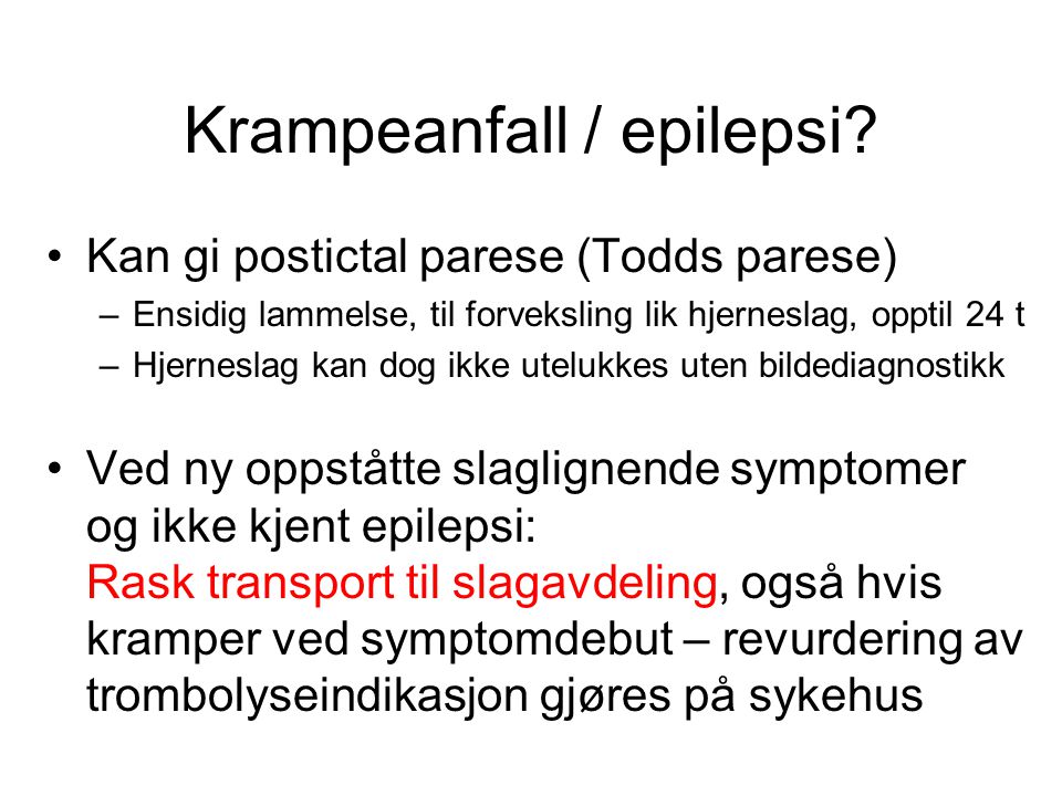Krampeanfall / epilepsi