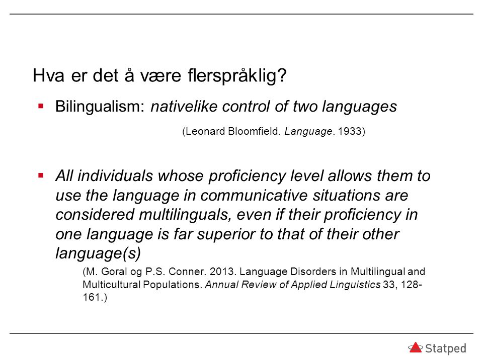 Hva er det å være flerspråklig