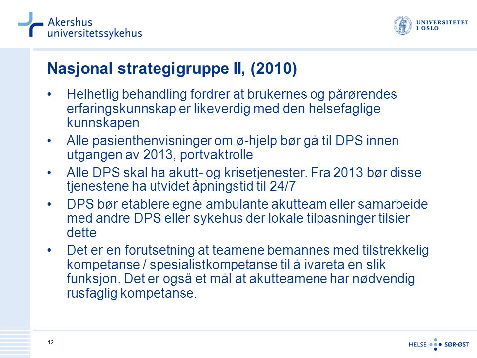 Nasjonal strategigruppe II, (2010)