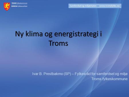 Ny klima og energistrategi i Troms