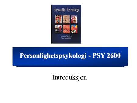 Personlighetspsykologi - PSY 2600