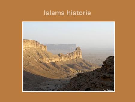 Islams historie Ørkenlandskap i Saudi-Arabia. Foto: Pedronet.