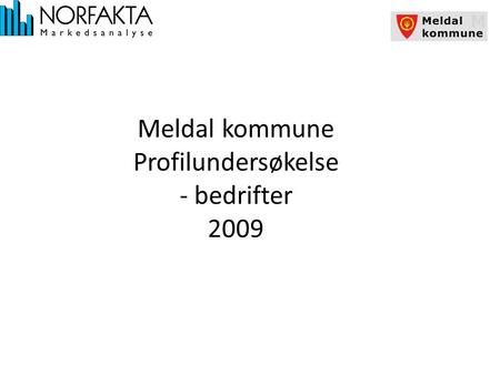 Meldal kommune Profilundersøkelse - bedrifter 2009.