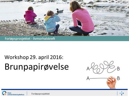 Forløpsprosjektet 1 Workshop 29. april 2016: Brunpapirøvelse Forløpsprosjektet - livmorhalskreft.
