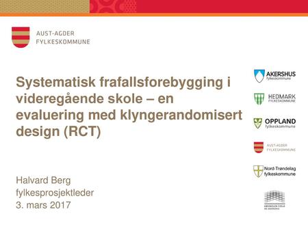 Halvard Berg fylkesprosjektleder 3. mars 2017