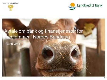 Avtale om bank og finanstjenester for medlemmer i Norges Bondelag 19.06.2014 1.