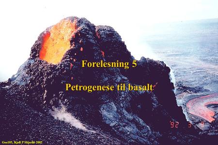 Petrogenese til basalt