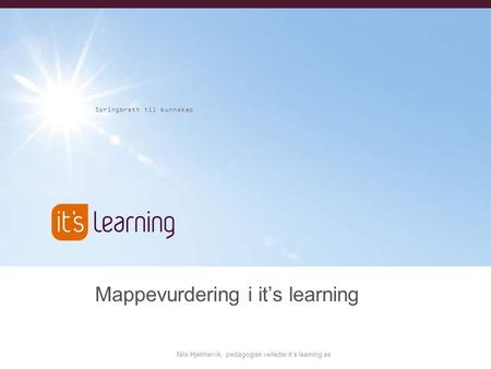 Mappevurdering i it’s learning