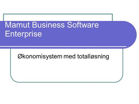 Mamut Business Software Enterprise