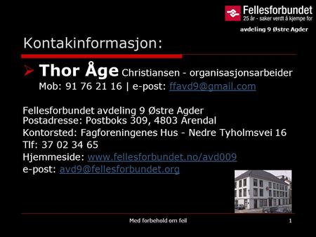 Thor Åge Christiansen - organisasjonsarbeider