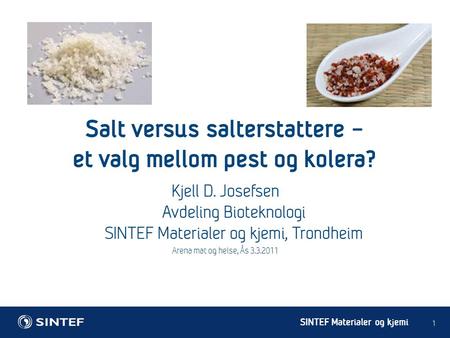 Salt versus salterstattere – et valg mellom pest og kolera?