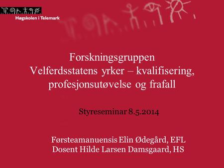 Styreseminar Førsteamanuensis Elin Ødegård, EFL