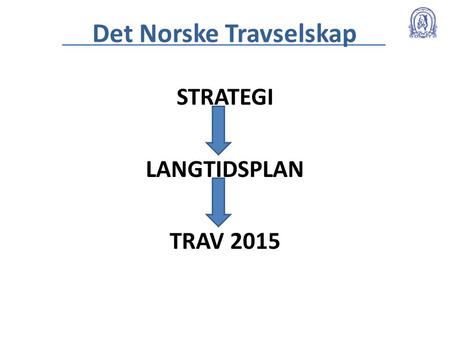 Det Norske Travselskap STRATEGI LANGTIDSPLAN TRAV 2015.