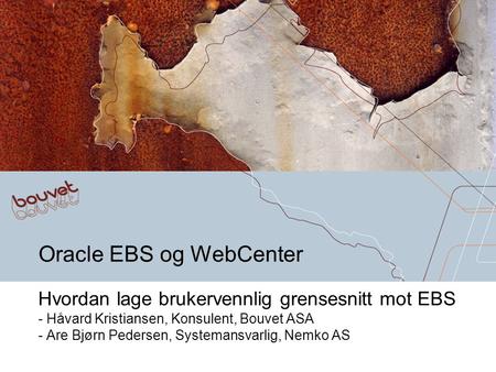 Oracle EBS og WebCenter