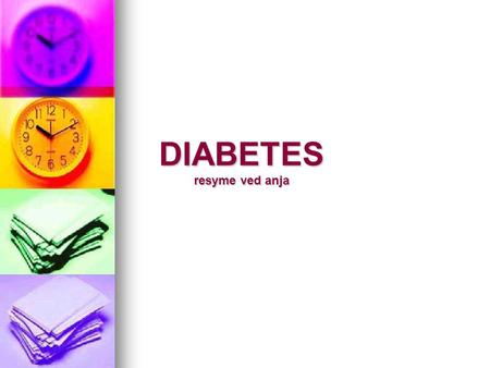 DIABETES resyme ved anja