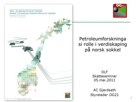 Petroleumforskninga si rolle i verdiskaping på norsk sokkel