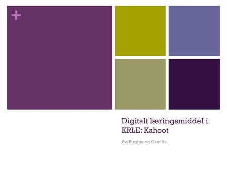 Digitalt læringsmiddel i KRLE: Kahoot
