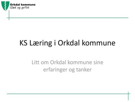 KS Læring i Orkdal kommune