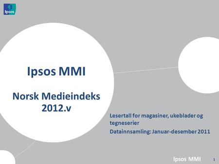 Ipsos MMI Norsk Medieindeks 2012.v