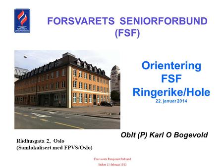 Orientering FSF Ringerike/Hole