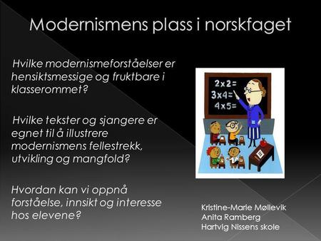 Modernismens plass i norskfaget