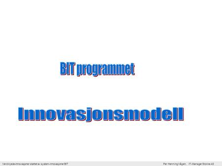 BIT programmet Innovasjonsmodell.