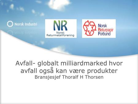 Bransjene som inngår i Norsk Industri