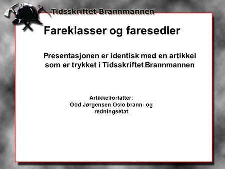 Odd Jørgensen Oslo brann- og redningsetat