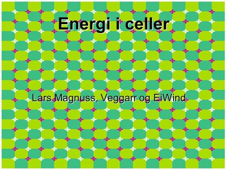 Energi i celler Lars Magnuss, Veggarr og EiWind. Hvilke oppgaver har cellene?  Vekst  Bevegelse  Oppbygning og nedbrytning av stoffer.