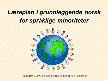 Læreplan i grunnleggende norsk for språklige minoriteter