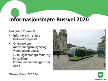 Informasjonsmøte Bussvei 2020