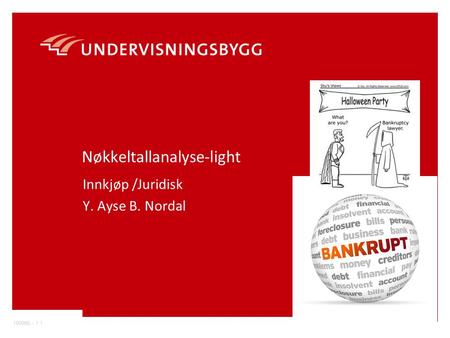 100990 – 1.1 Nøkkeltallanalyse-light Innkjøp /Juridisk Y. Ayse B. Nordal.