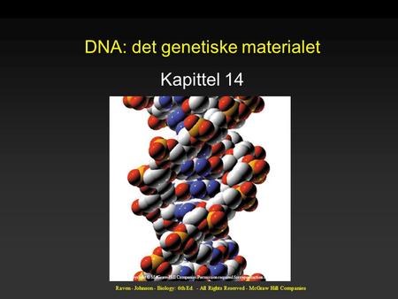 DNA: det genetiske materialet