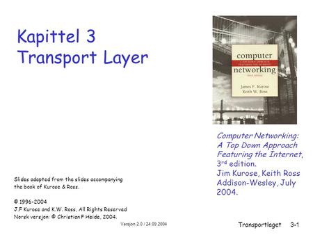 Kapittel 3 Transport Layer