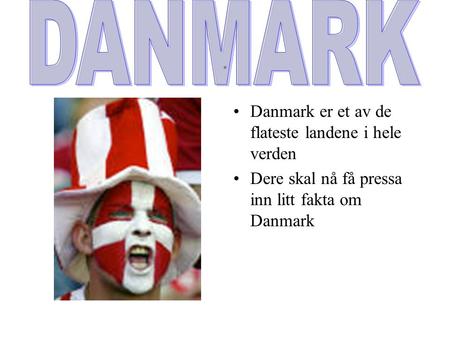 . DANMARK Danmark er et av de flateste landene i hele verden