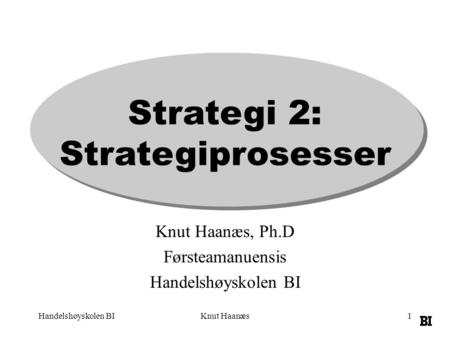 Strategi 2: Strategiprosesser