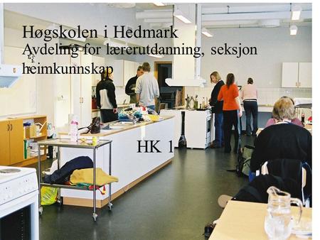 Høgskolen i Hedmark Avdeling for lærerutdanning, seksjon heimkunnskap HK 1.