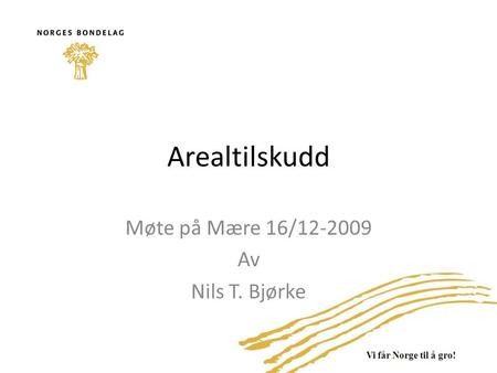 Møte på Mære 16/ Av Nils T. Bjørke