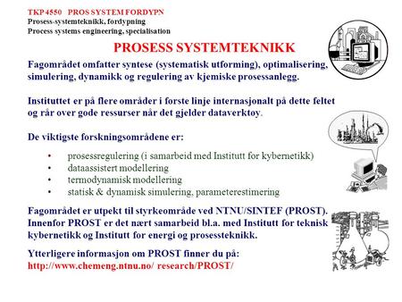 PROSESS SYSTEMTEKNIKK