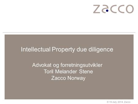 Intellectual Property due diligence