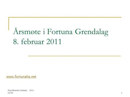 Årsmøte i Fortuna Grendalag 8. februar 2011
