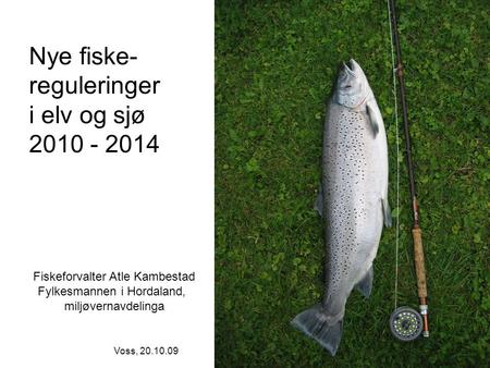 Nye fiske- reguleringer i elv og sjø